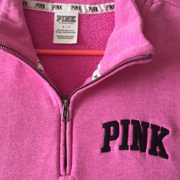 PINK 3/4 Zip-up Sweatshirt - Picture 3 of 6